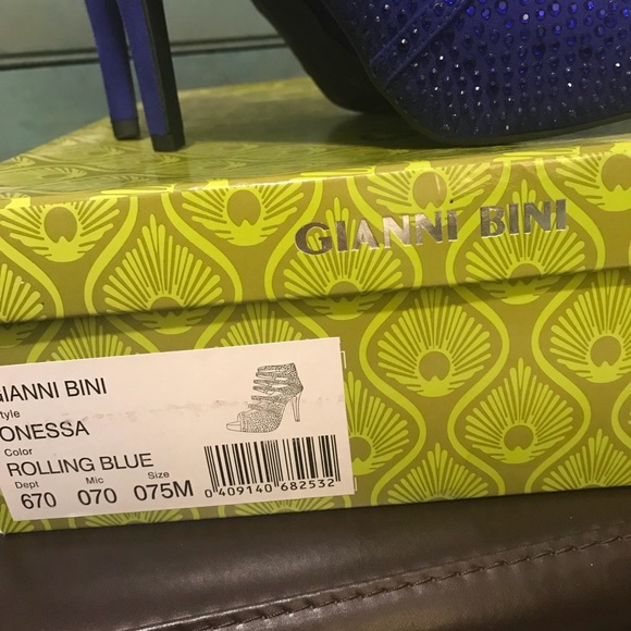 Gianni bini bling blue stilettos - Picture 7 of 7